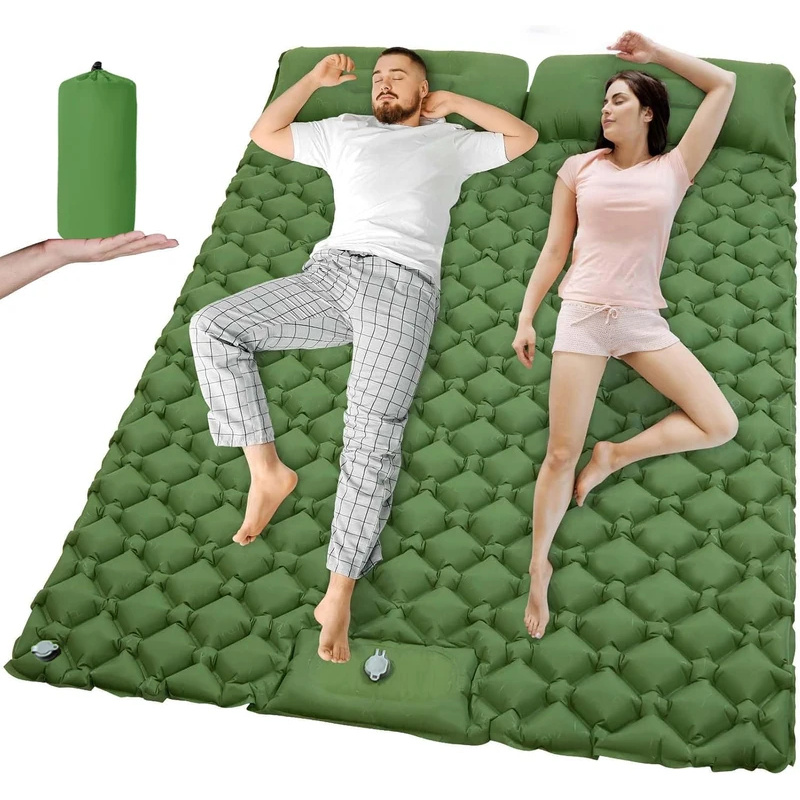 Camping Air Mattress Built In Pump - Gorący, ultracienki, składany materac dmuchany na