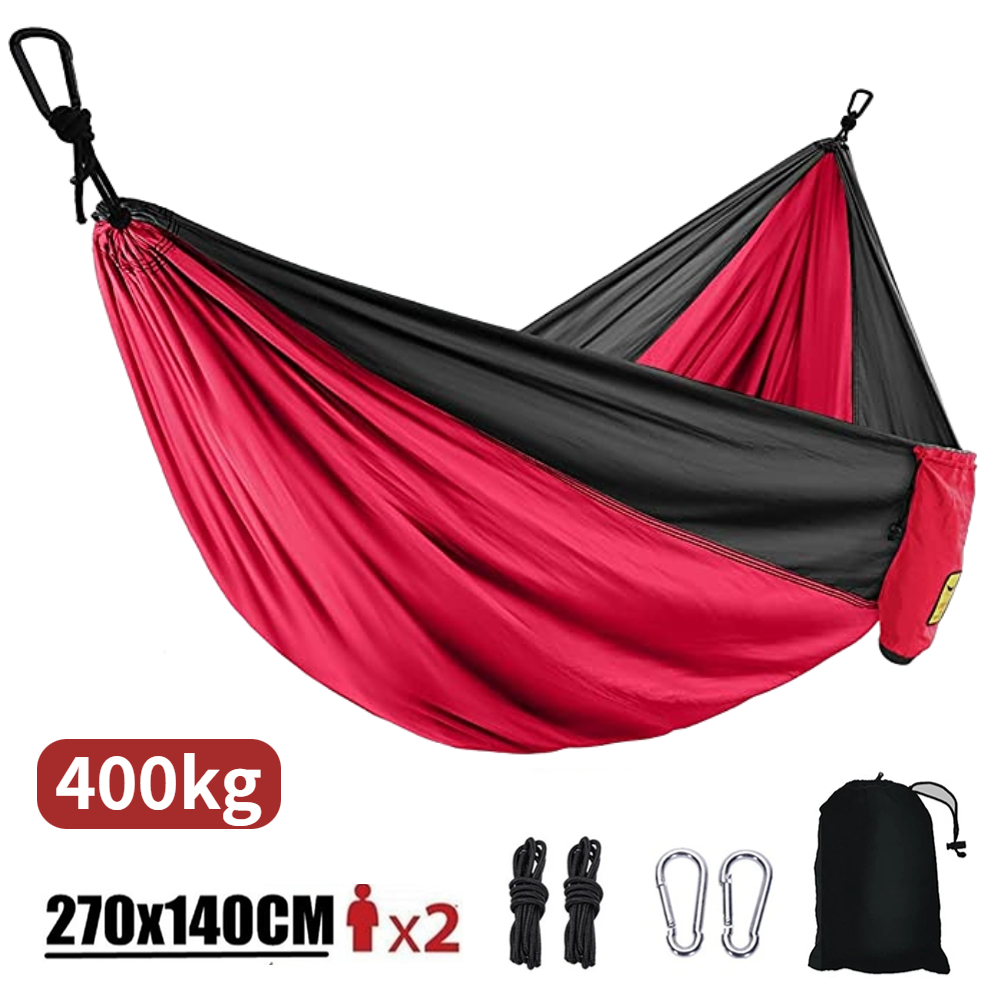 Double Hammock Portable Parachute Nylon - 270x140cm przenośne hamaki nylonowy kolor tkanina