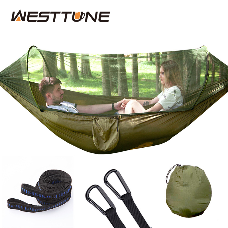 Camping Hammock With Mosquito Net Rainfly - WESTTUNE Outdoor Camping hamak z moskitierą