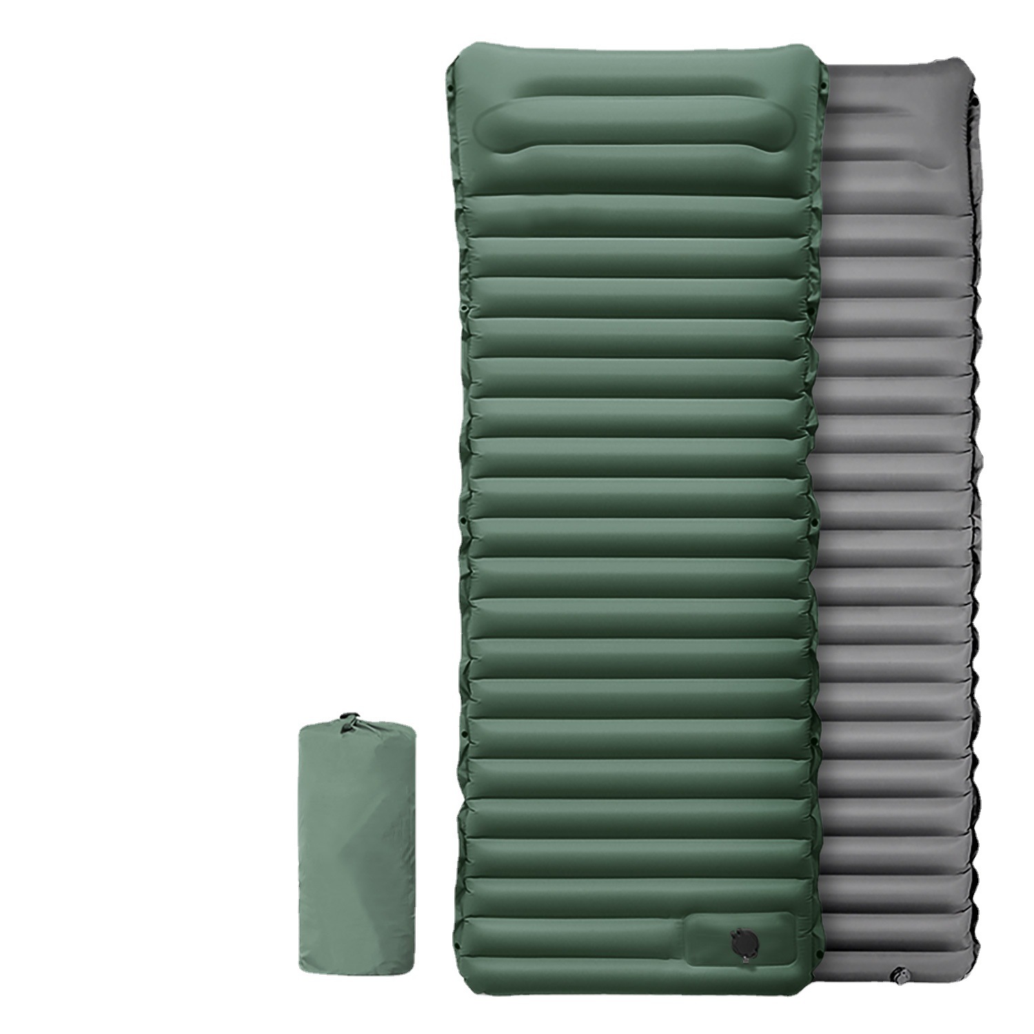 Camping Air Mattress Built In Pump - Mata dmuchana na kemping z poduszkami,