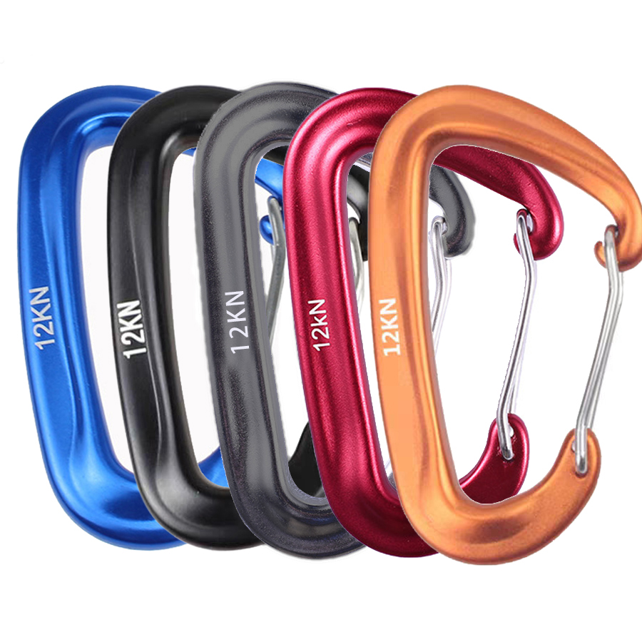 Carabiners Aluminum 12Kn Heavy Duty - Karabińczyk, lekkie, wytrzymałe karabińczyki 12KN, aluminiowe