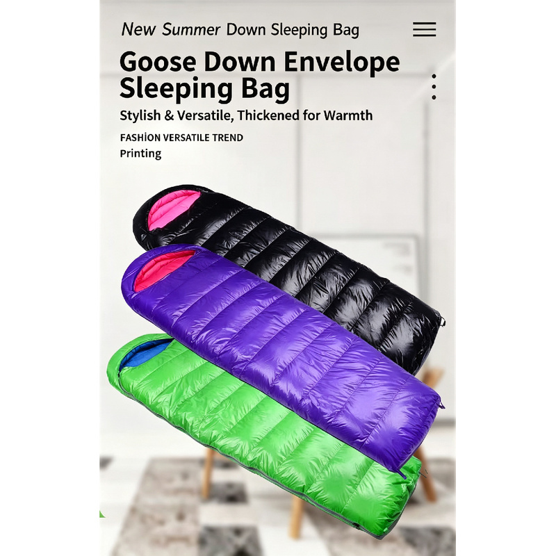 Sleeping Bag 4 Season Down Winter - Zimowy śpiwór dla dorosłych, wodoodporny, ultralekki,