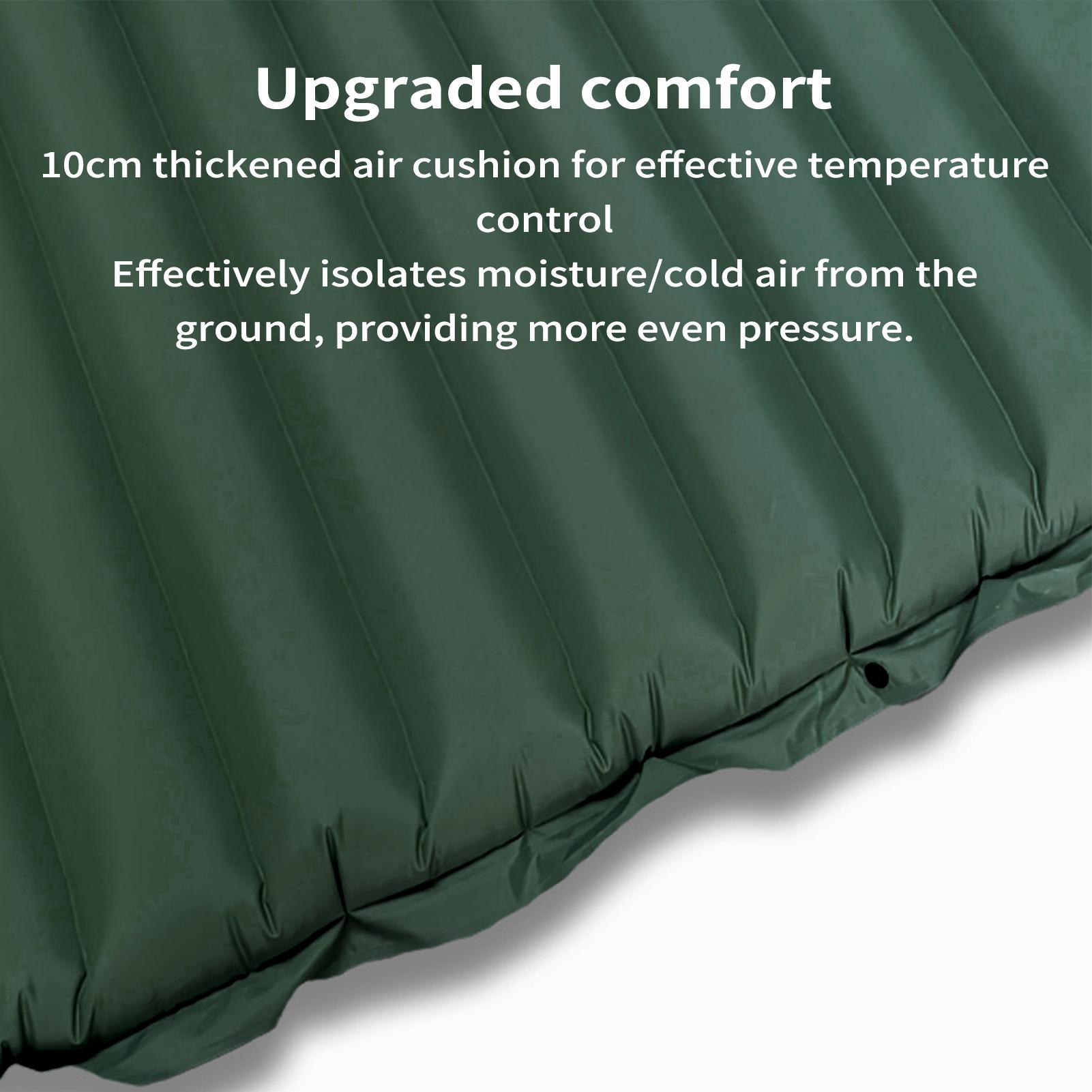 Inflatable Camping Sleeping Pad Pillow - Lekka dmuchana mata kempingowa z poduszką,