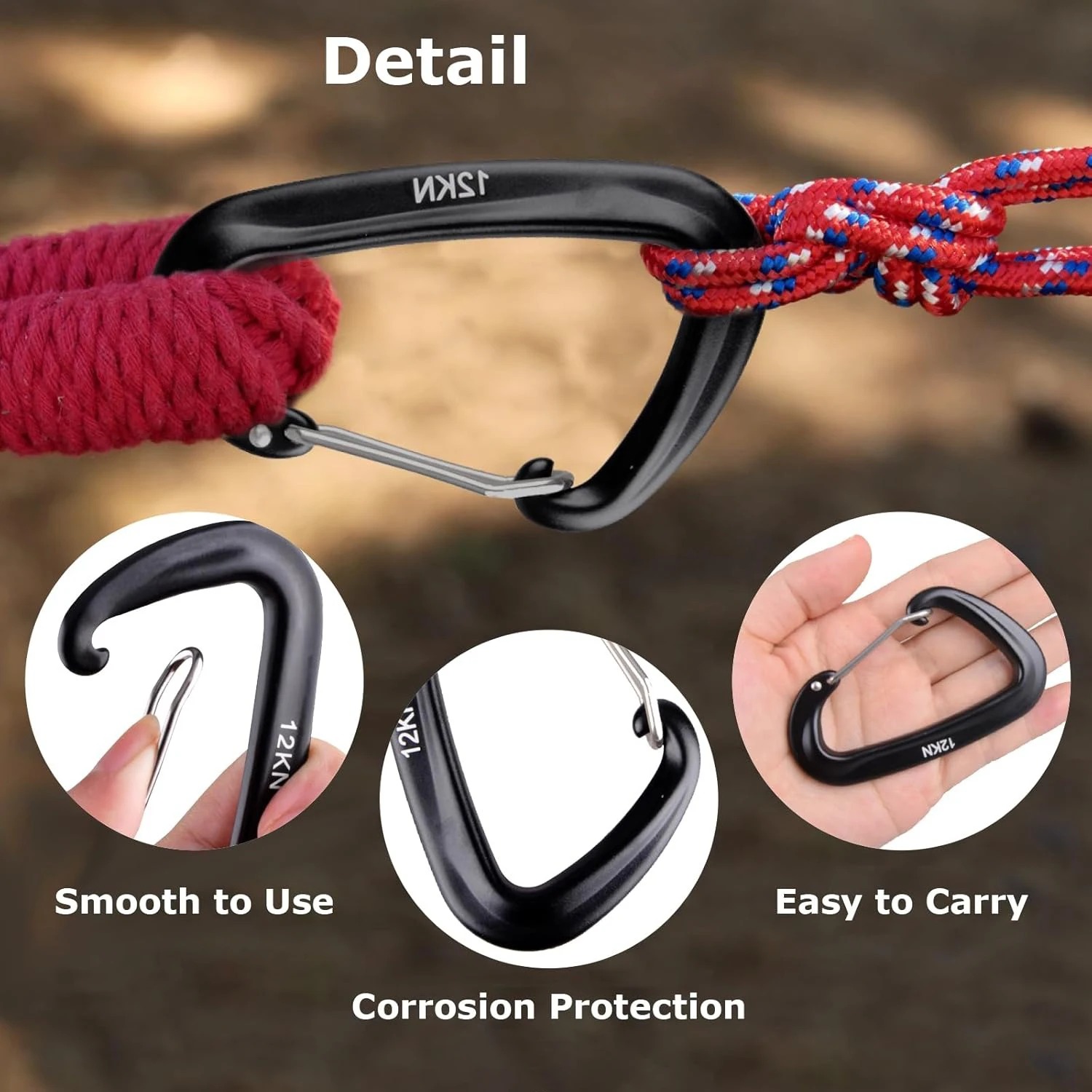 Karabińczyk aluminiowy o dużej – Carabiners Aluminum 12Kn Heavy Duty recenzja i cena