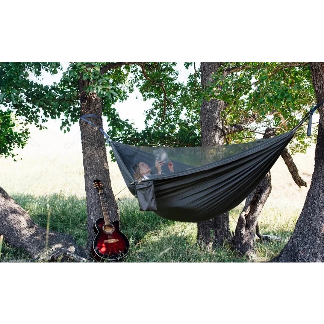 Hamak podwójny z moskitierą, s – Double Hammock Portable Parachute Nylon recenzja i cena