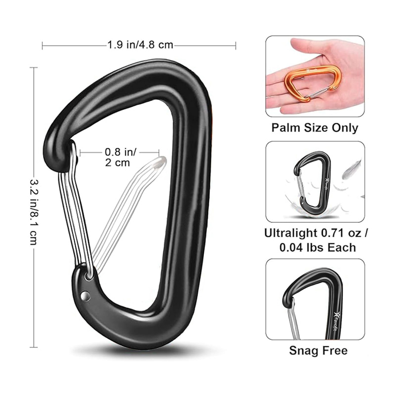 4 szt. Karabinek, wytrzymałe k – Carabiners Aluminum 12Kn Heavy Duty recenzja i cena