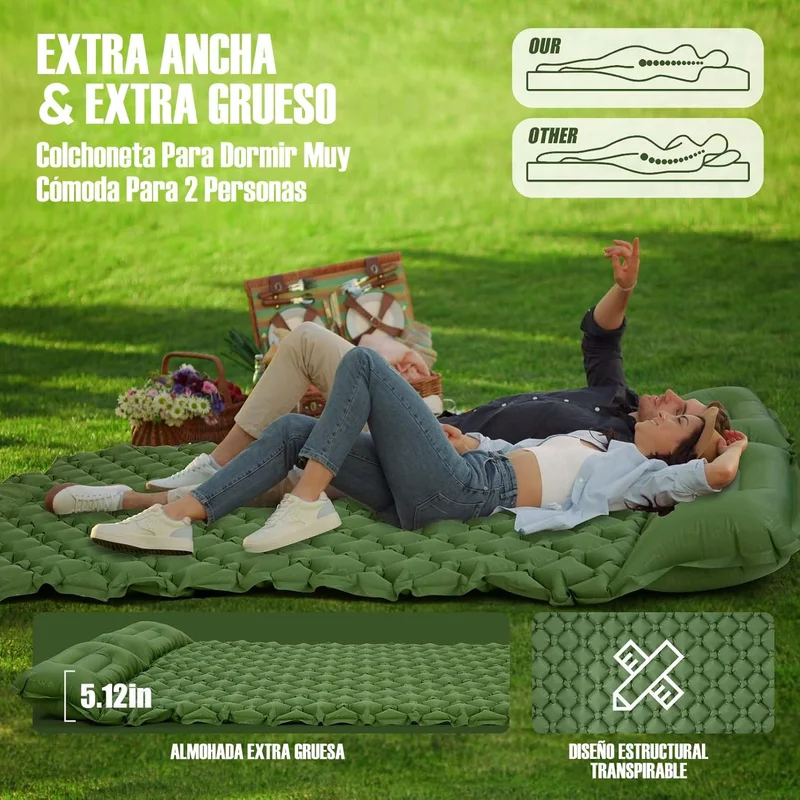 Gorący, ultracienki, składany  – Camping Air Mattress Built In Pump recenzja i cena