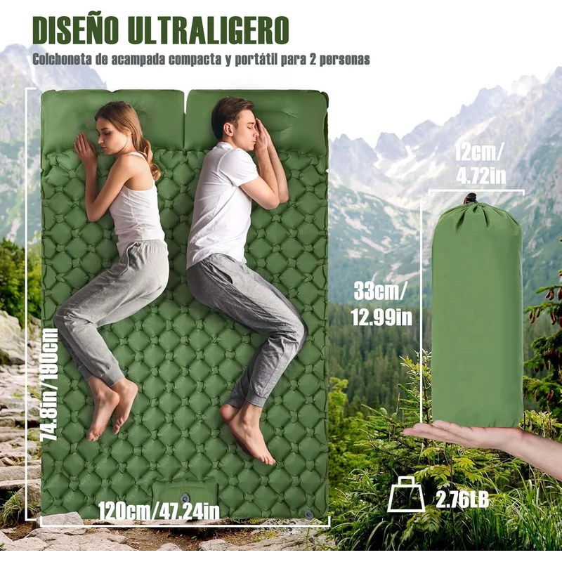Gorący, ultracienki, składany  – Camping Air Mattress Built In Pump recenzja i cena