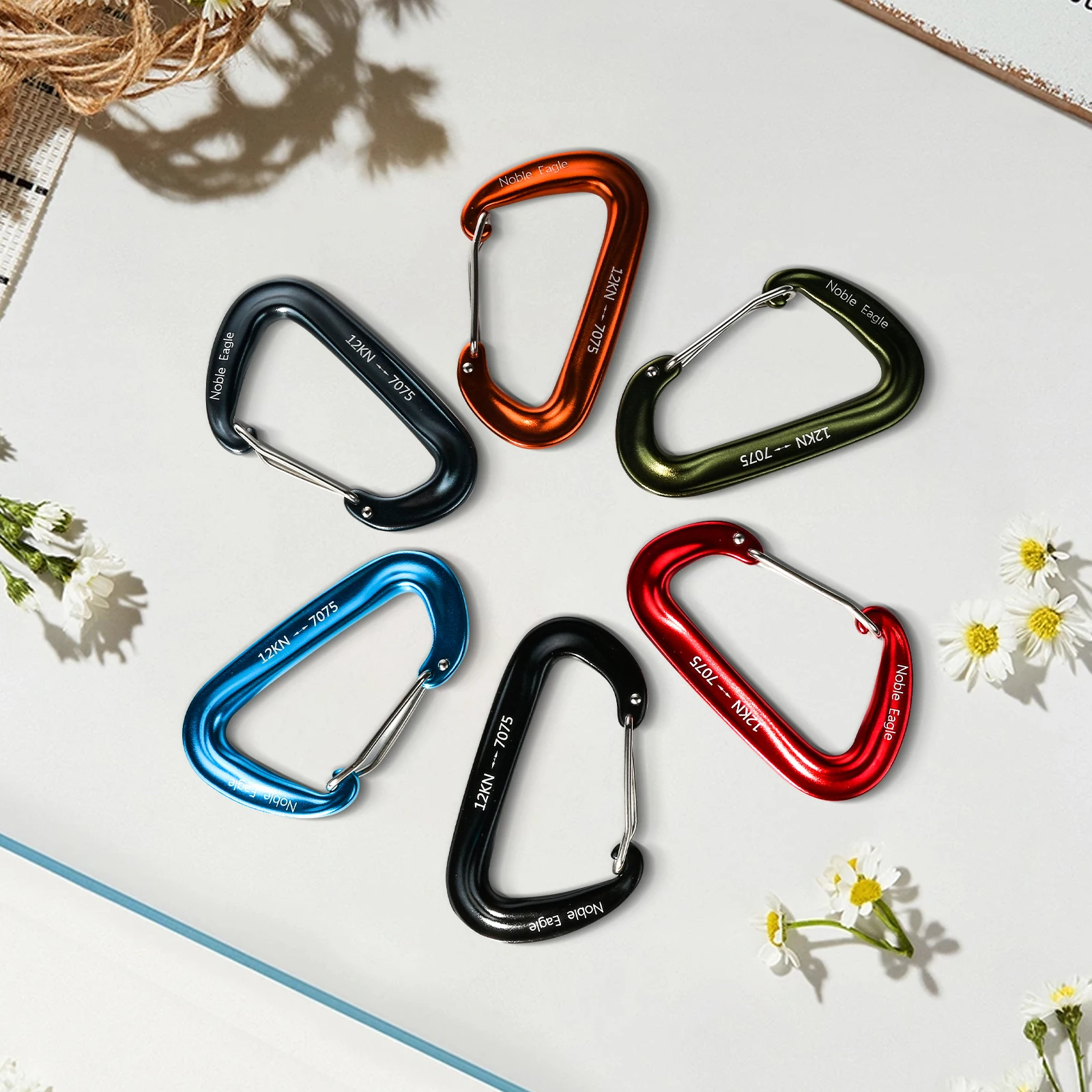 6 SZT. Karabiny D-ringowe Alum – Carabiners Aluminum 12Kn Heavy Duty recenzja i cena