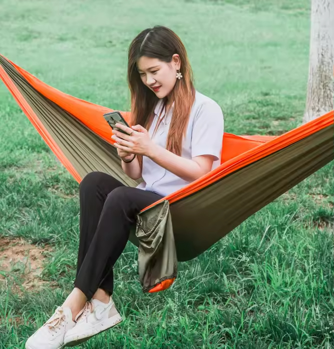 Nowy, niestandardowy hamak z t – Double Hammock Portable Parachute Nylon recenzja i cena