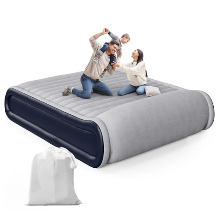 Materac dmuchany Queen z wbudo – Camping Air Mattress Built In Pump recenzja i cena