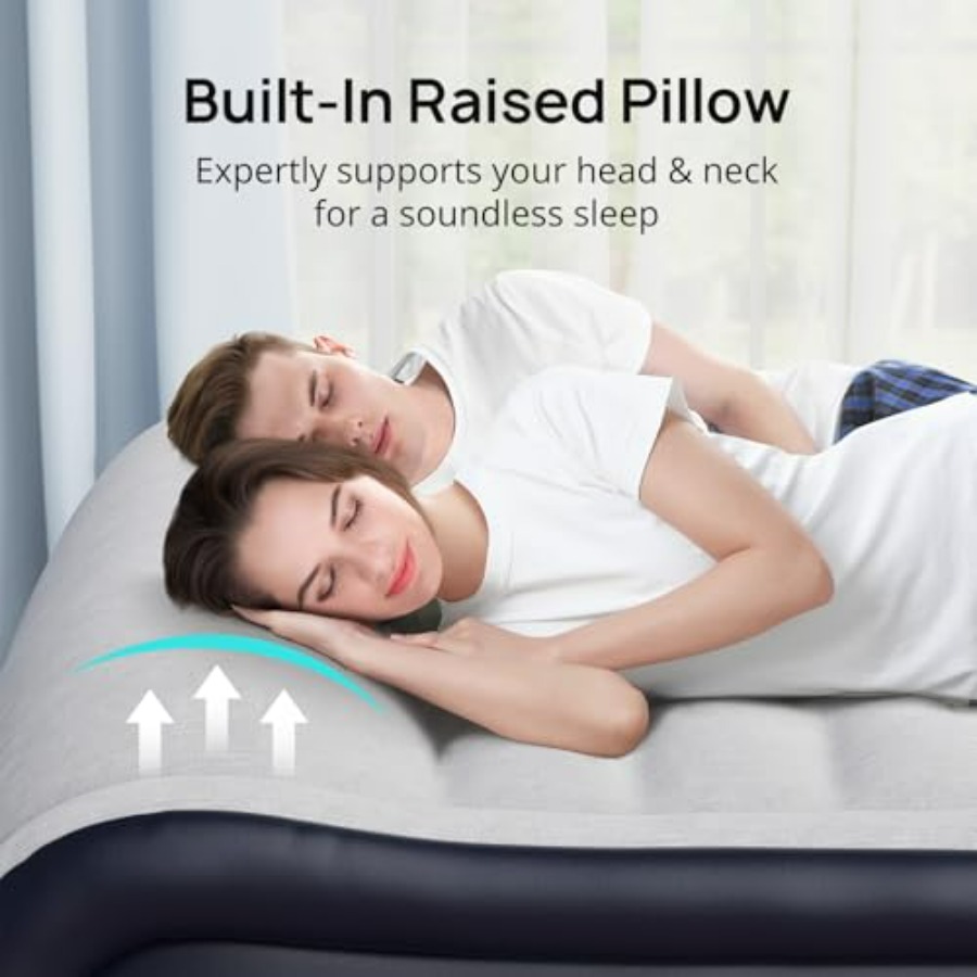 Materac dmuchany Queen z wbudo – Camping Air Mattress Built In Pump recenzja i cena