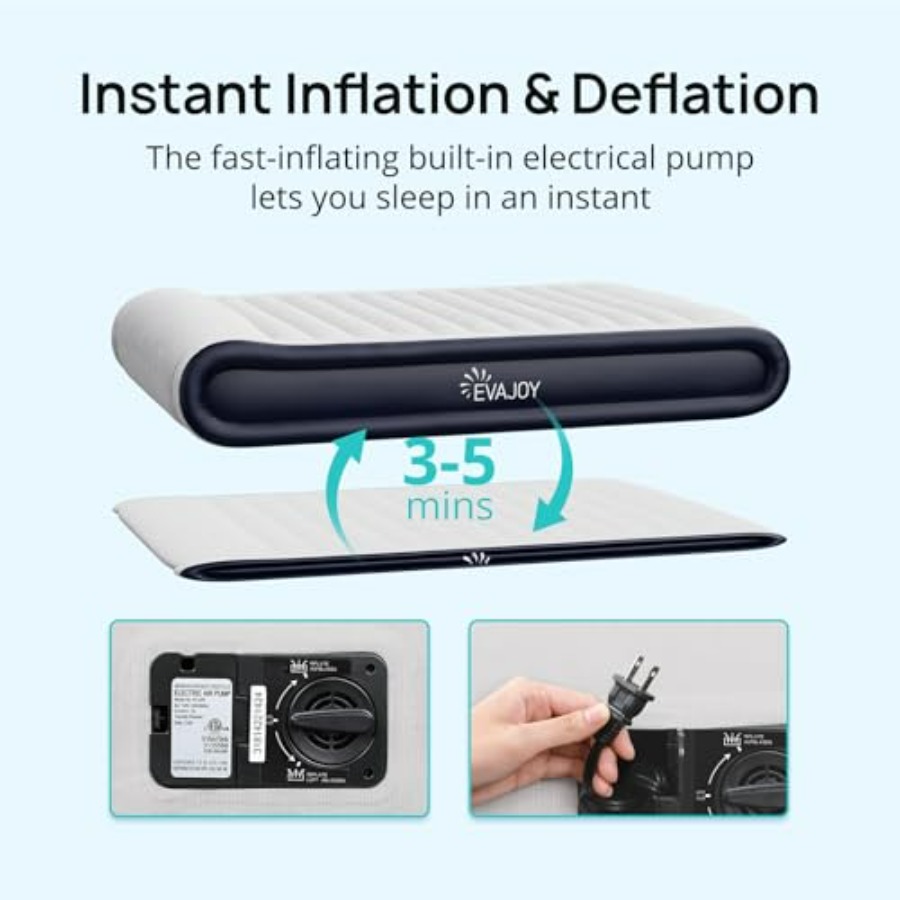 Materac dmuchany Queen z wbudo – Camping Air Mattress Built In Pump recenzja i cena