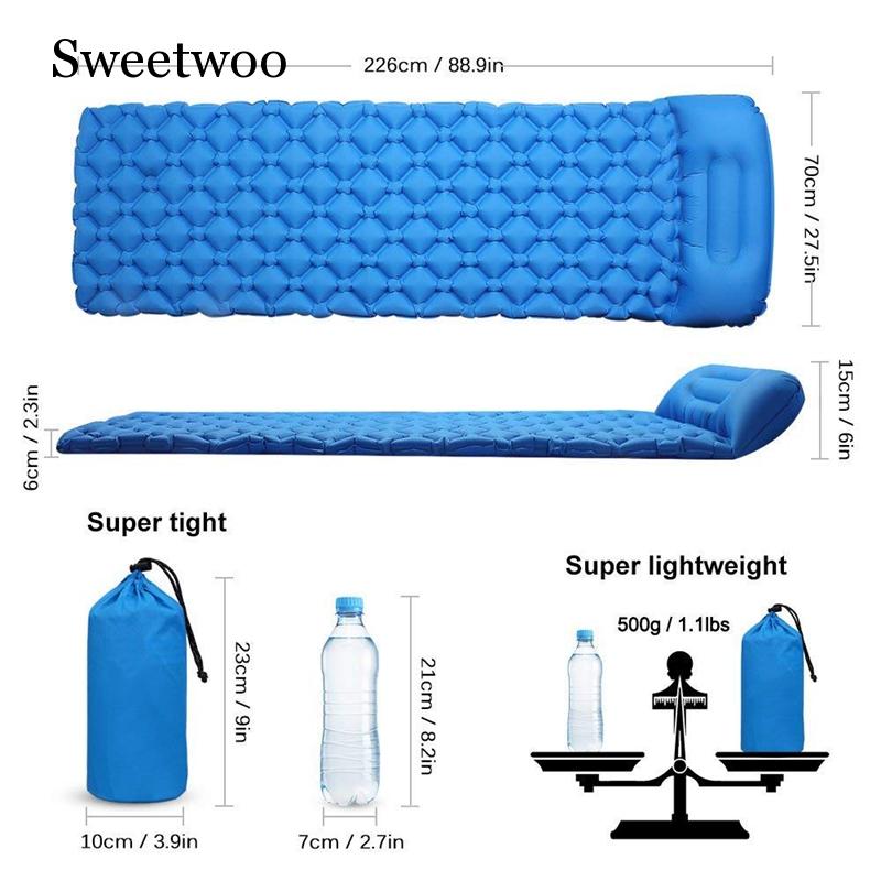 Camping karimata Ultralight, s – Inflatable Camping Sleeping Pad Pillow recenzja i cena