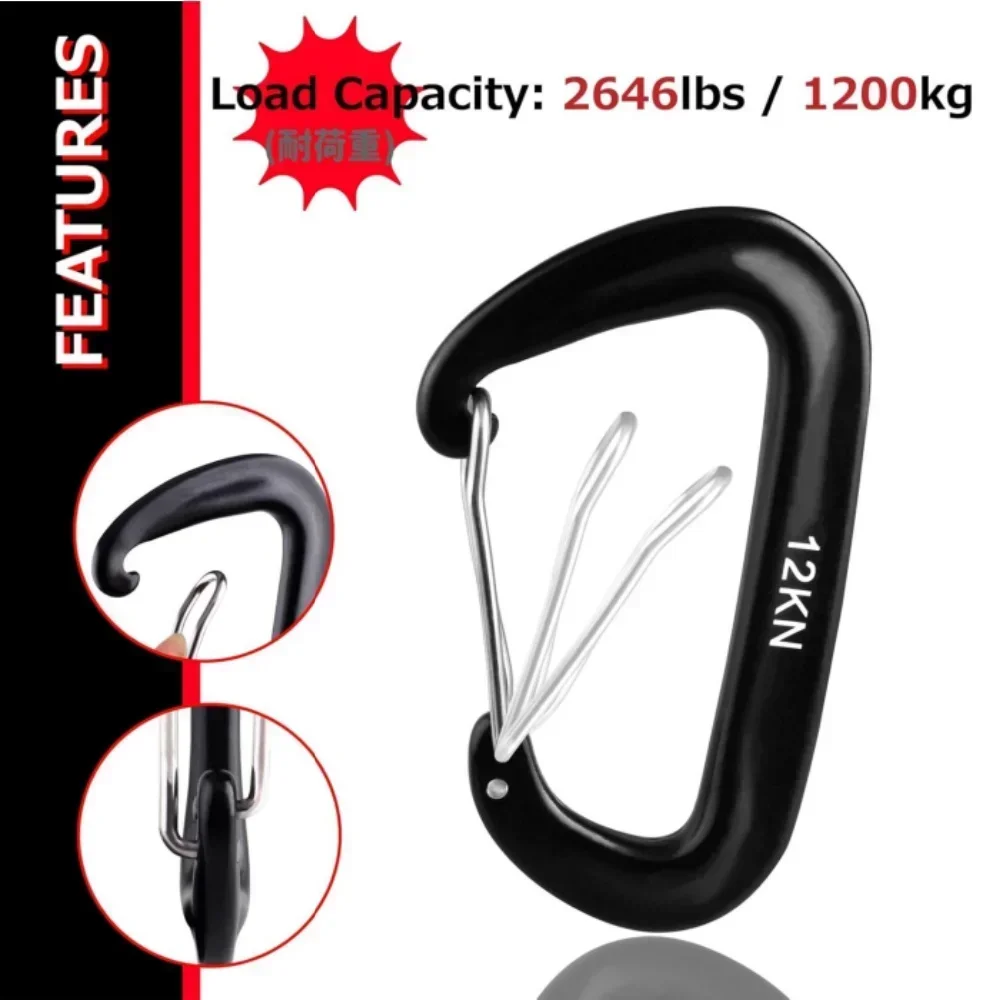 Zestaw 4 karabińczyków 12kN, k – Carabiners Aluminum 12Kn Heavy Duty recenzja i cena