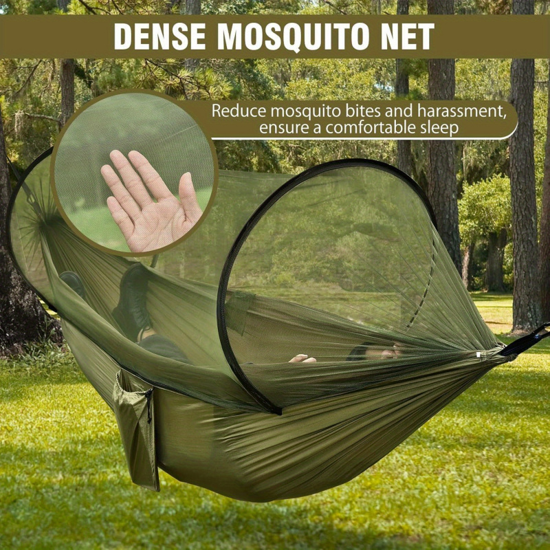 Hamak kempingowy 2w1 z moskiti – Camping Hammock With Mosquito Net Rainfly recenzja i cena