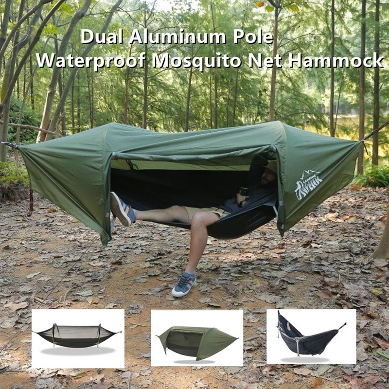 Hamak z moskitierą 3w1 z wodoo – Camping Hammock With Mosquito Net Rainfly recenzja i cena