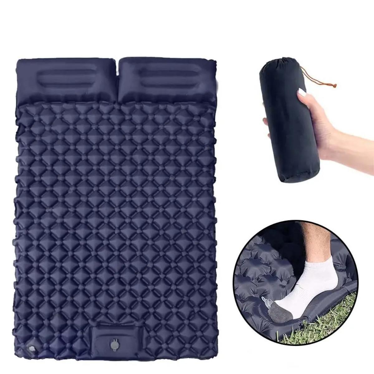 Materac dmuchany jedno- i dwuo – Inflatable Camping Sleeping Pad Pillow recenzja i cena
