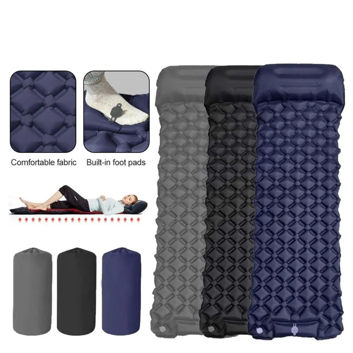 Materac dmuchany jedno- i dwuo – Inflatable Camping Sleeping Pad Pillow recenzja i cena