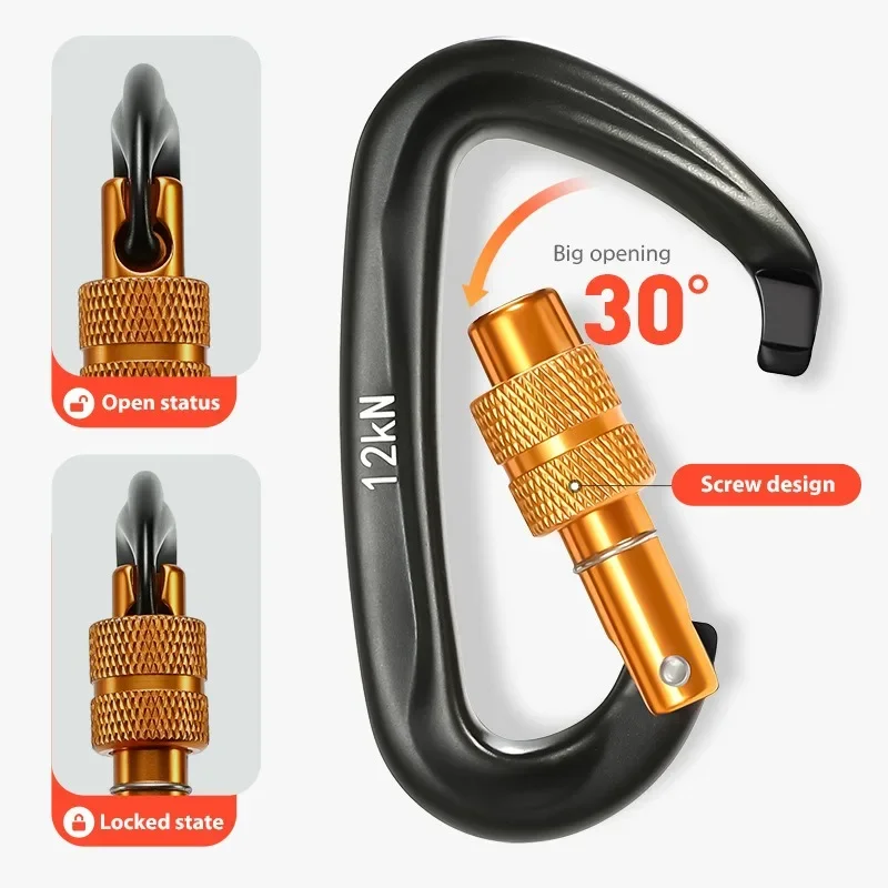 Wytrzymały karabińczyk z bloka – Carabiners Aluminum 12Kn Heavy Duty recenzja i cena