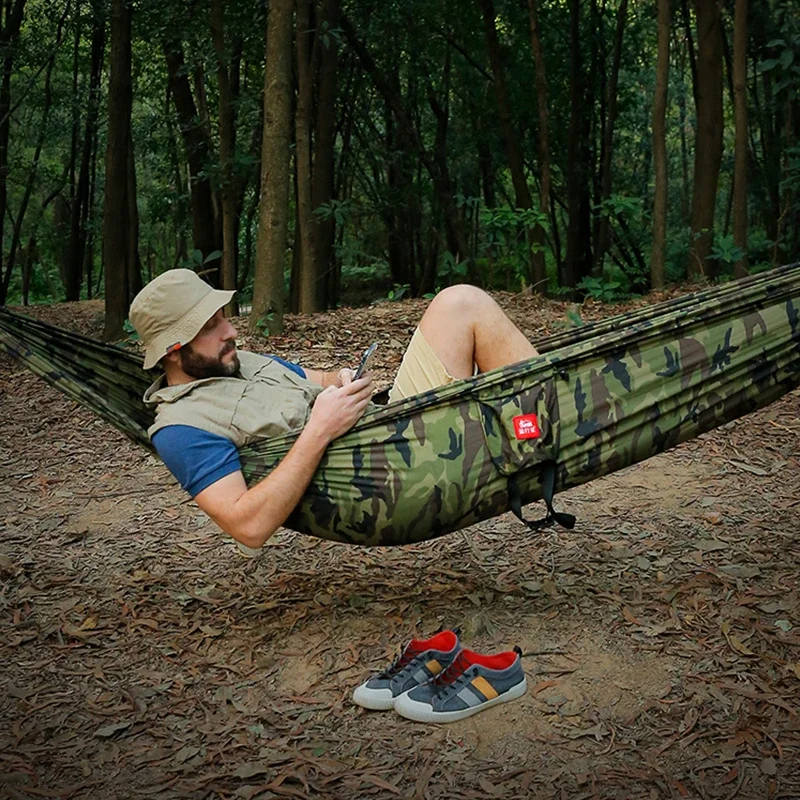 Przenośny nylonowy hamak kempi – Double Hammock Portable Parachute Nylon recenzja i cena