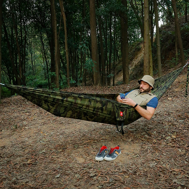 Przenośny nylonowy hamak kempi – Double Hammock Portable Parachute Nylon recenzja i cena