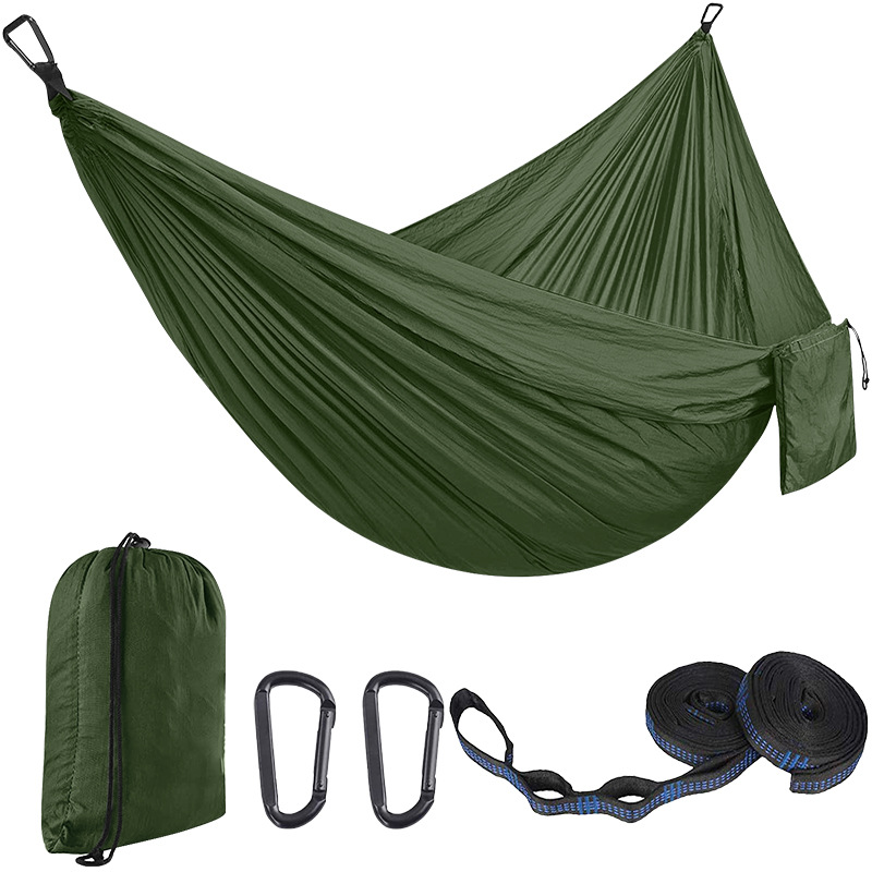 Hamak jednoosobowy/dwuosobowy  – Double Hammock Portable Parachute Nylon recenzja i cena