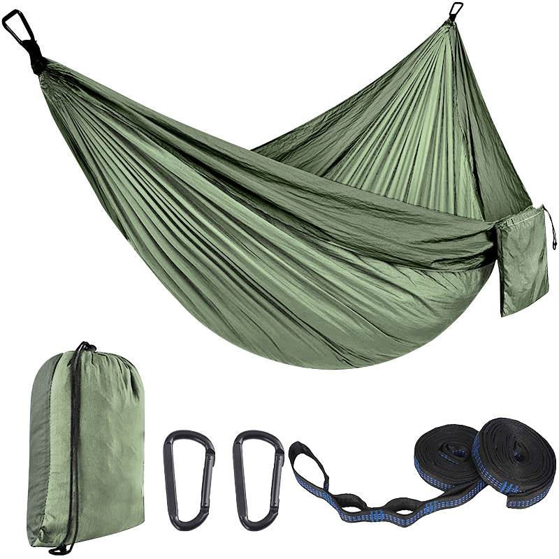 Hamak jednoosobowy/dwuosobowy  – Double Hammock Portable Parachute Nylon recenzja i cena