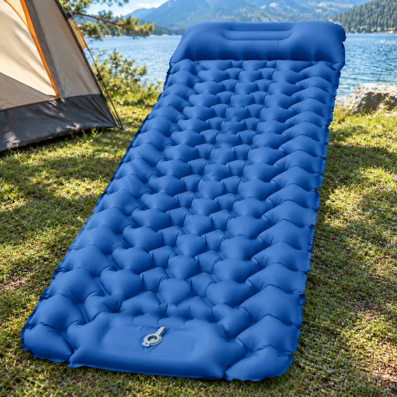 Przenośny, nadmuchiwany matera – Camping Air Mattress Built In Pump recenzja i cena