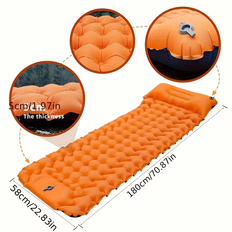 Przenośny, nadmuchiwany matera – Camping Air Mattress Built In Pump recenzja i cena