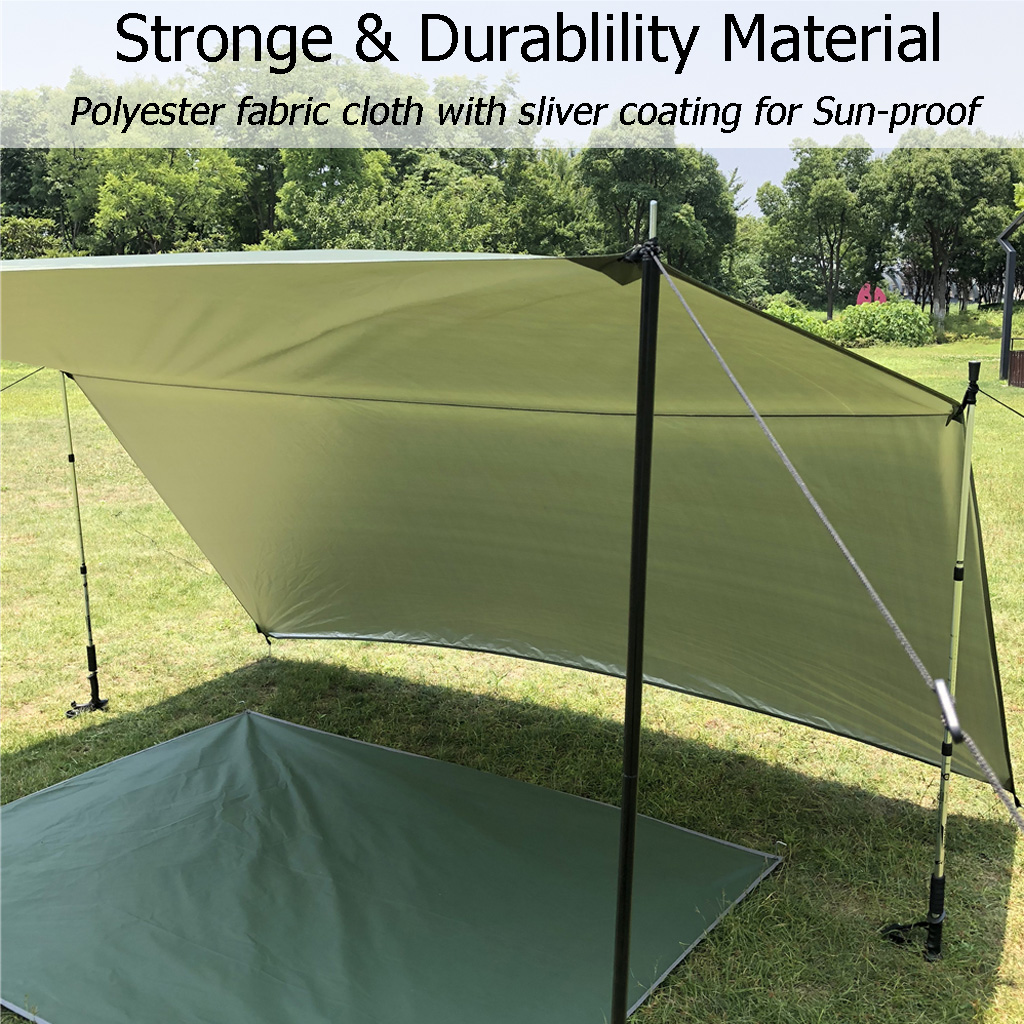 Plandeka kempingowa 3x3 m, wod – Hammock Rain Fly Tarp Waterproof 3X3M recenzja i cena