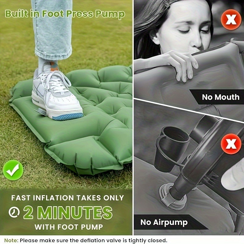 Wytrzymała nylonowa, wygodna,  – Inflatable Camping Sleeping Pad Pillow recenzja i cena