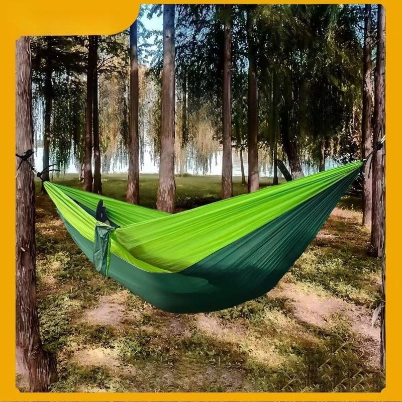 Hamak jednoosobowy, dwuosobowy – Double Hammock Portable Parachute Nylon recenzja i cena