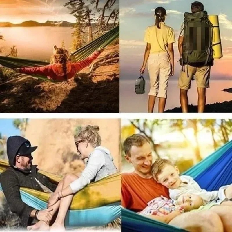 Hamak jednoosobowy, dwuosobowy – Double Hammock Portable Parachute Nylon recenzja i cena