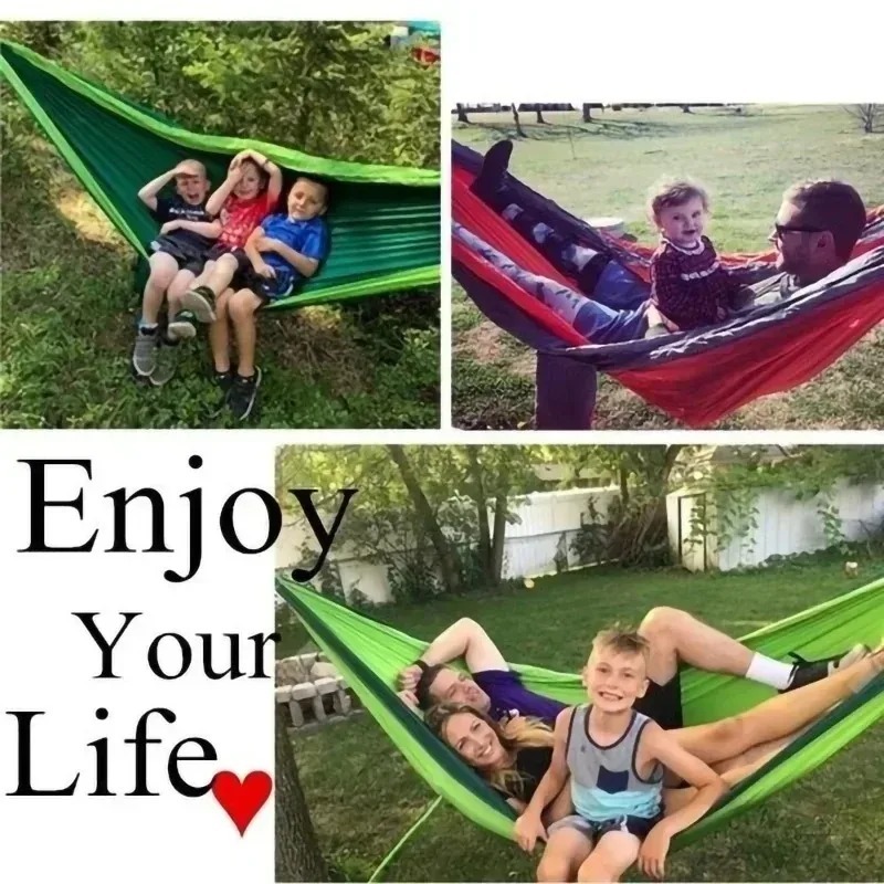 Hamak jednoosobowy, dwuosobowy – Double Hammock Portable Parachute Nylon recenzja i cena