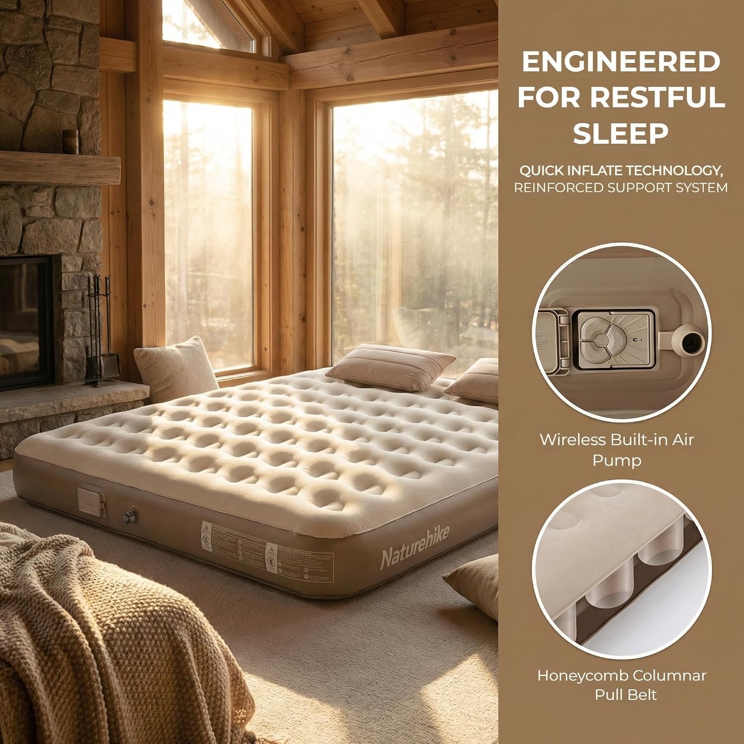 Materac dmuchany Naturehike Qu – Camping Air Mattress Built In Pump recenzja i cena