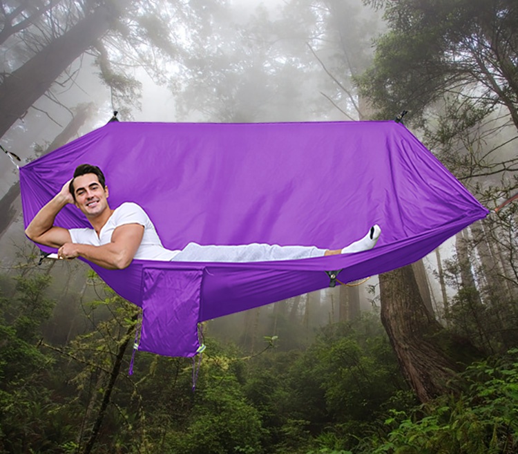 Lekkie nylonowe hamaki kemping – Double Hammock Portable Parachute Nylon recenzja i cena