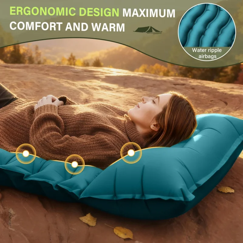 Nowa, nadmuchiwana mata do spa – Inflatable Camping Sleeping Pad Pillow recenzja i cena