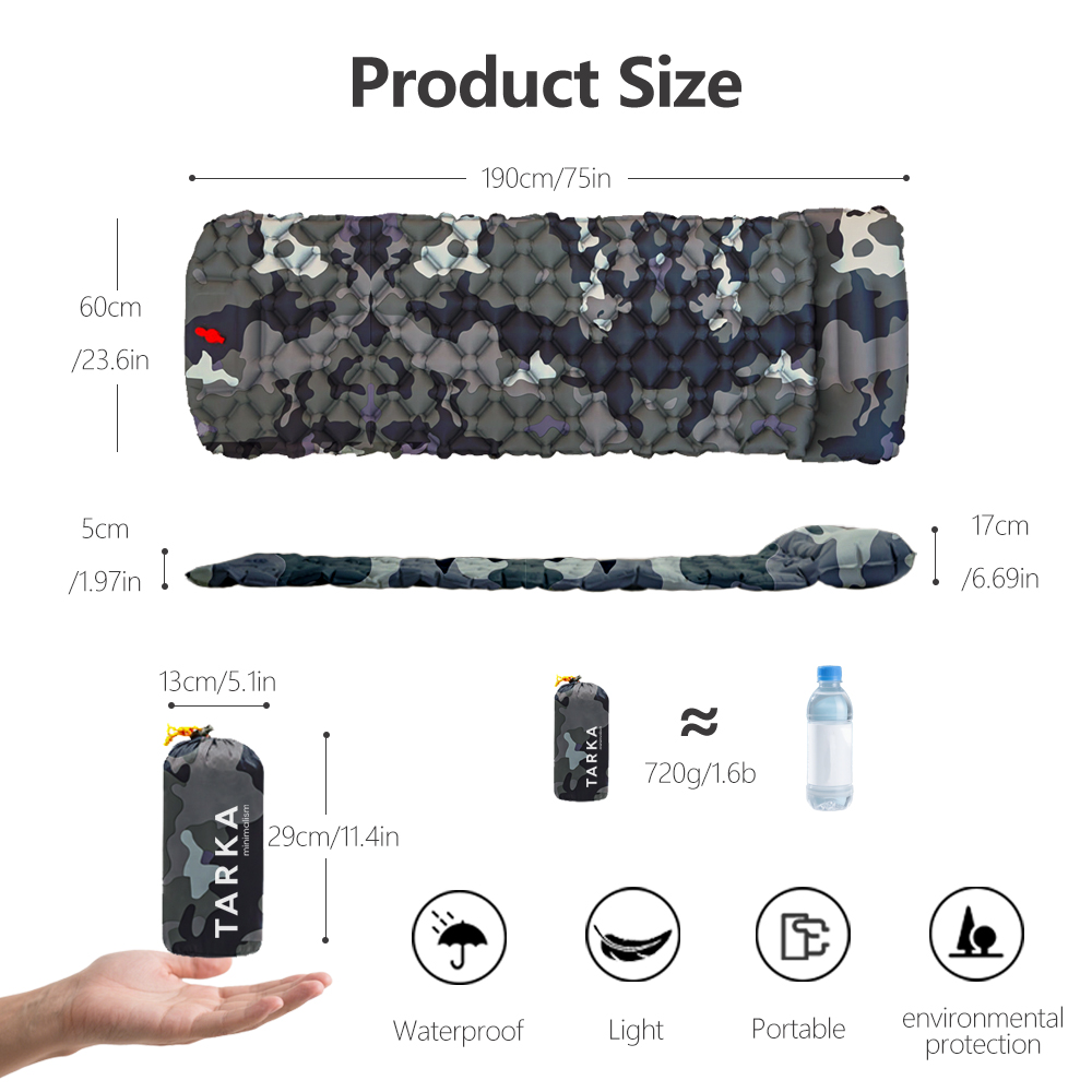 TARKA 1 szt. Materac Kempingow – Camping Air Mattress Built In Pump recenzja i cena