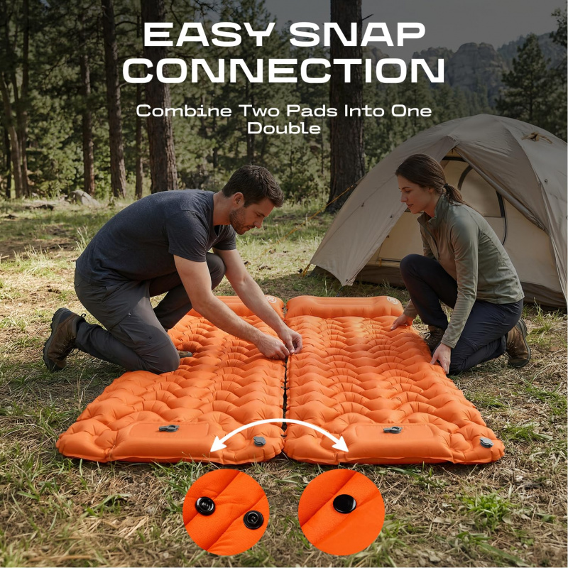 1 zestaw grubej maty kempingow – Inflatable Camping Sleeping Pad Pillow recenzja i cena