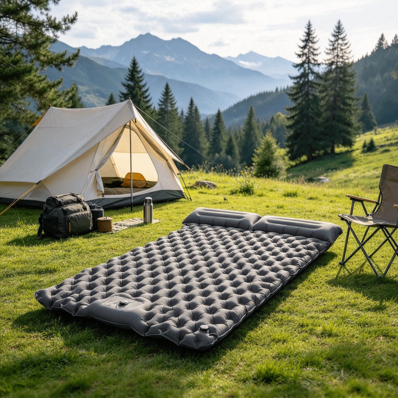 Wodoodporna, składana mata do  – Camping Air Mattress Built In Pump recenzja i cena
