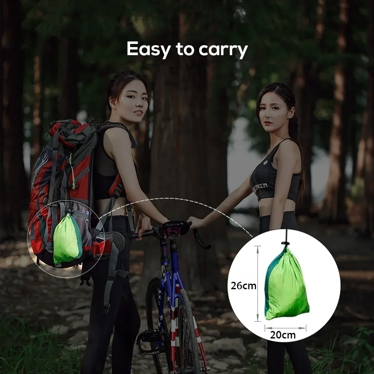 Hamak z moskitierą, podwójny,  – Double Hammock Portable Parachute Nylon recenzja i cena